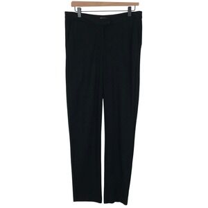 J.McLaughlin Dress Pants Women's Sz 8 Black Straight Leg Flat Front Rayon Blend
